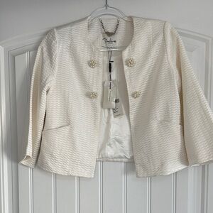 Delicates Cream Textured Women's Blazer